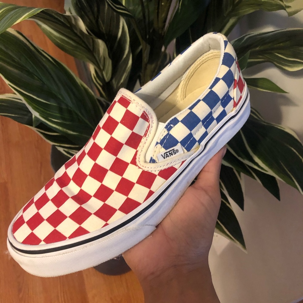 Checkered Slip On Vans